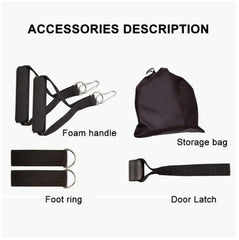 Multi-Function Resistance Band Set – 10/12/16 Pieces with Handles, Foot Rings, Door Anchors & Storage Bag for Full Body Home Workout