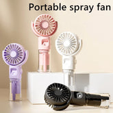Portable Handheld Mist Spray Fan – 4-Speed Rechargeable Cooling & Hydrating Summer Mini Fan (USB Charging)