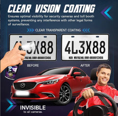 Clear Coat Invisible License Plate Spray – Anti-Detection Protection