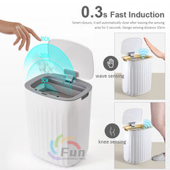 Smart Sensor Trash Can with Lid – Automatic Touchless Dustbin for Kitchen, Bedroom, Living Room & Car