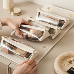 Folding Cosmetic Travel Bag – Waterproof, Large Capacity, Stylish Makeup & Toiletry Organizer for Women