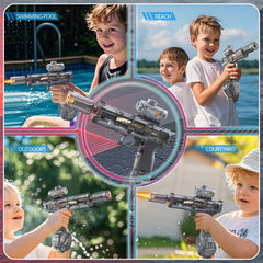 LED Electric Water Gun – Powerful Automatic Spray with Realistic Recoil & Lights - LIMITED EDITION