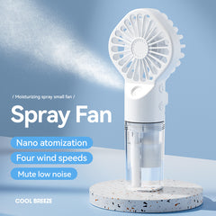Portable Handheld Mist Spray Fan – 4-Speed Rechargeable Cooling & Hydrating Summer Mini Fan (USB Charging)