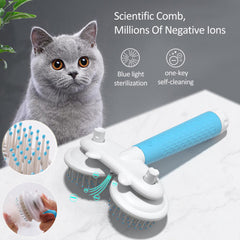 Double-Head Negative Ion Self-Cleaning Pet Brush – Groom Cats & Dogs Gently and Effectively