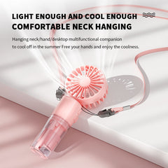 Portable Handheld Mist Spray Fan – 4-Speed Rechargeable Cooling & Hydrating Summer Mini Fan (USB Charging)