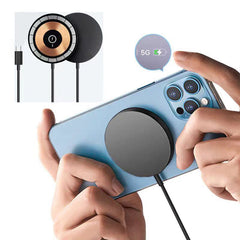 Magnetic Wireless Charger – 15V Fast Charging Type-C Phone Stand, Single or 2-Piece Bundle